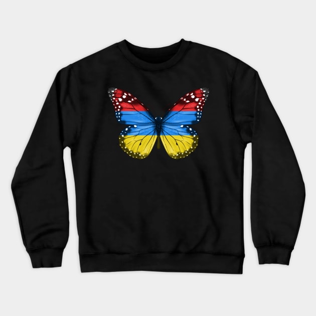 Armenian Flag  Butterfly - Gift for Armenian From Armenia Crewneck Sweatshirt by Country Flags